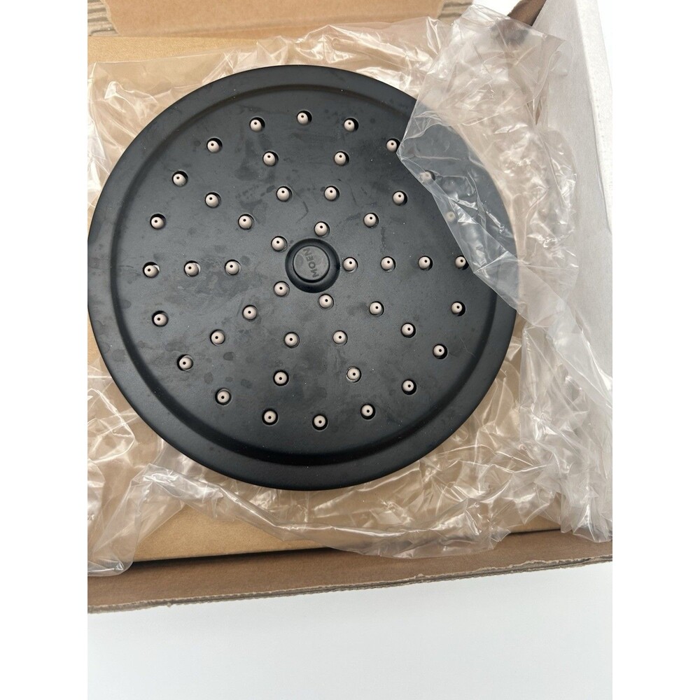 Moen 177003 8” Rain Shower Head 2.5 GPM Matte Black Round Open Box